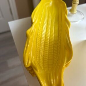 4/$50 vintage 1980 Yellow Corn-Shaped Ceramic Tray 🥳